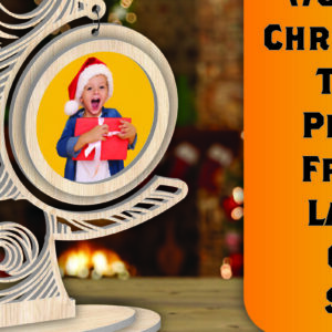 Intra απο ξύλο plywood  Χρώμα wenge 3mm-4mm πάχος - Χριστουγεννιάτικο δέντρο Κορνίζα φωτογραφιών με Δίασταση 20x25 cm INTRAFABR-106148566