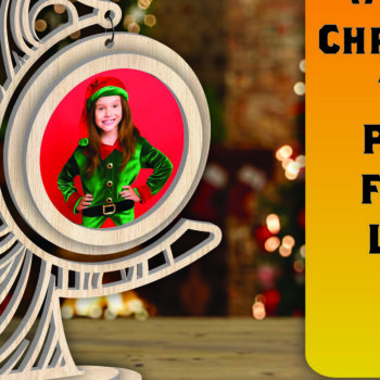 Intra απο ξύλο plywood Χρώμα wenge 3mm-4mm πάχος - Χριστουγεννιάτικο δέντρο Κορνίζα φωτογραφιών με Δίασταση 20x25 cm INTRAFABR-106148607 - Image 1