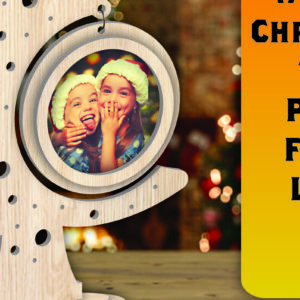 Intra απο ξύλο plywood  Χρώμα wenge 3mm-4mm πάχος - Χριστουγεννιάτικο δέντρο Κορνίζα φωτογραφιών με Δίασταση 20x25 cm INTRAFABR-74440166