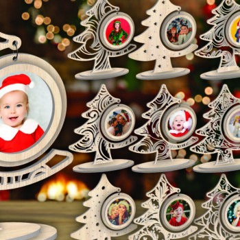 Intra απο ξύλο plywood  Χρώμα wenge 3mm-4mm πάχος - Πακέτο Κορνίζας Χριστουγεννιάτικου Δέντρου Δίασταση 20x25 cm INTRAFABR-75317814 - Image 1