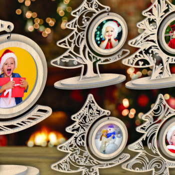 Intra απο ξύλο plywood  Χρώμα wenge 3mm-4mm πάχος - Πακέτο Κορνίζας Χριστουγεννιάτικου Δέντρου Δίασταση 20x25 cm INTRAFABR-75317794 - Image 1