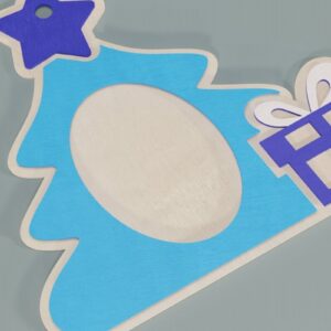 Intra απο ξύλο plywood  Χρώμα wenge 3mm-4mm πάχος - Χριστουγεννιάτικο δέντρο κορνίζα Δίασταση 20x25 cm INTRAFABR-75317831