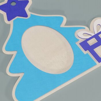 Intra απο ξύλο plywood  Χρώμα wenge 3mm-4mm πάχος - Χριστουγεννιάτικο δέντρο κορνίζα Δίασταση 20x25 cm INTRAFABR-75317831 - Image 1