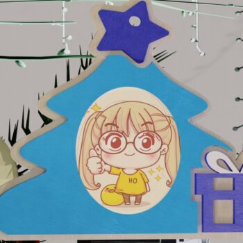 Intra απο ξύλο plywood  Χρώμα wenge 3mm-4mm πάχος - Χριστουγεννιάτικο δέντρο κορνίζα Δίασταση 20x25 cm INTRAFABR-75317831 - Image 3