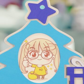 Intra απο ξύλο plywood  Χρώμα wenge 3mm-4mm πάχος - Χριστουγεννιάτικο δέντρο κορνίζα Δίασταση 20x25 cm INTRAFABR-75317831 - Image 7