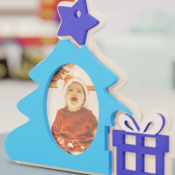 Intra απο ξύλο plywood  Χρώμα wenge 3mm-4mm πάχος - Χριστουγεννιάτικο δέντρο κορνίζα Δίασταση 20x25 cm INTRAFABR-75317831 - Image 8