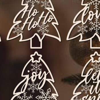 Intra απο ξύλο plywood Χρώμα wenge 3mm-4mm πάχος - Διακόσμηση χριστουγεννιάτικου δέντρου Πακέτο Δίασταση 15x15 cm INTRAFABR-75318008 - Image 1