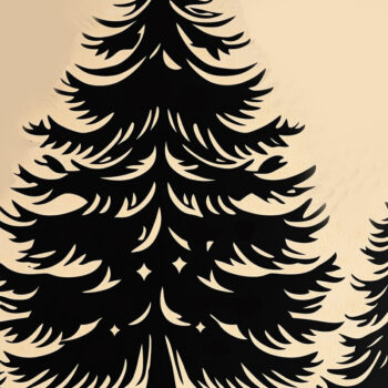 Intra απο ξύλο plywood Χρώμα wenge 3mm-4mm πάχος - Πακέτο Silhouette Χριστουγεννιάτικου Δέντρου Δίασταση 6x6 cm INTRAFABR-74440000 - Image 2