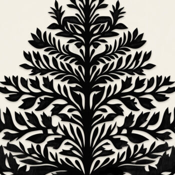 Intra απο ξύλο plywood Χρώμα wenge 3mm-4mm πάχος - Πακέτο Silhouette Χριστουγεννιάτικου Δέντρου Δίασταση 6x6 cm INTRAFABR-74440000 - Image 5