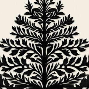 Intra απο ξύλο plywood  Χρώμα wenge 3mm-4mm πάχος - κομμένο Silhouette Χριστουγεννιάτικου Δέντρου Δίασταση 6x6 cm INTRAFABR-105850434