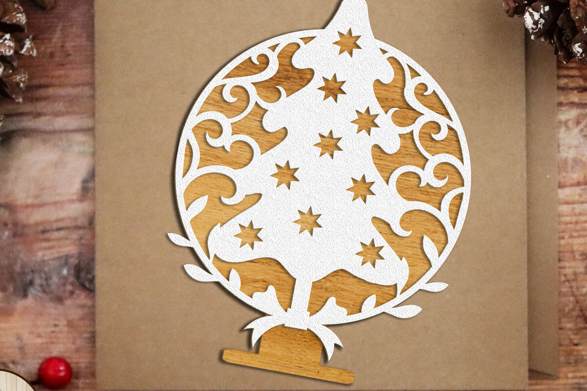 Intra απο ξύλο plywood  Χρώμα wenge 3mm-4mm πάχος - Πρότυπο διακόσμησης βάσης χριστουγεννιάτικου δέντρου Δίασταση 6x7 cm INTRAFABR-37561911