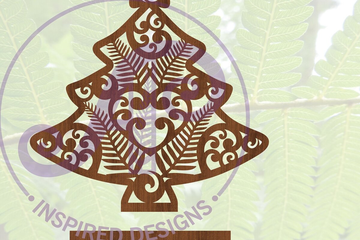 Intra απο ξύλο plywood  Χρώμα wenge 3mm-4mm πάχος - Χριστουγεννιάτικο δέντρο Stand New Zealand Δίασταση 30x20 cm INTRAFABR-77780344