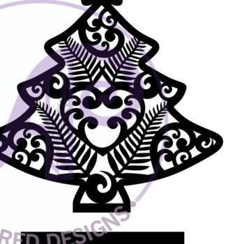 Intra απο ξύλο plywood  Χρώμα wenge 3mm-4mm πάχος - Χριστουγεννιάτικο δέντρο Stand New Zealand Δίασταση 30x20 cm INTRAFABR-77780344 - Image 3