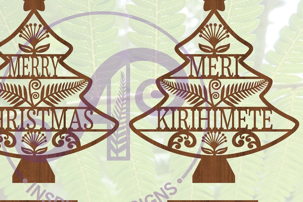 Intra απο ξύλο plywood  Χρώμα wenge 3mm-4mm πάχος - Χριστουγεννιάτικο δέντρο Stand New Zealand Δίασταση 30x20 cm INTRAFABR-107494574