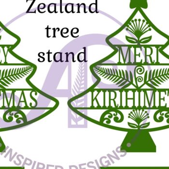 Intra απο ξύλο plywood  Χρώμα wenge 3mm-4mm πάχος - Χριστουγεννιάτικο δέντρο Stand New Zealand Δίασταση 30x20 cm INTRAFABR-107494574 - Image 2