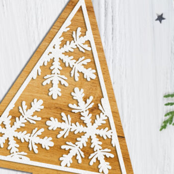 Intra απο ξύλο plywood  Χρώμα wenge 3mm-4mm πάχος - Πρότυπο αποκοπής χριστουγεννιάτικου δέντρου Stant Δίασταση 6x7 cm INTRAFABR-107494719 - Image 2