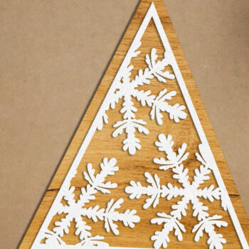 Intra απο ξύλο plywood  Χρώμα wenge 3mm-4mm πάχος - Πρότυπο αποκοπής χριστουγεννιάτικου δέντρου Stant Δίασταση 6x7 cm INTRAFABR-107494719 - Image 3