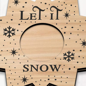 Intra απο ξύλο plywood  Χρώμα wenge 3mm-4mm πάχος - Χριστουγεννιάτικο Δέντρο Star Snowflake Κερί Δίασταση 15x15 cm INTRAFABR-107494765 - Image 3