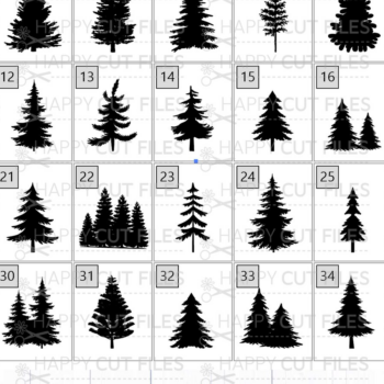 Intra απο ξύλο plywood Χρώμα wenge 3mm-4mm πάχος - Χριστουγεννιάτικο Δέντρο Bundle, Pine Tree Δίασταση 6x6 cm INTRAFABR-107494916 - Image 2