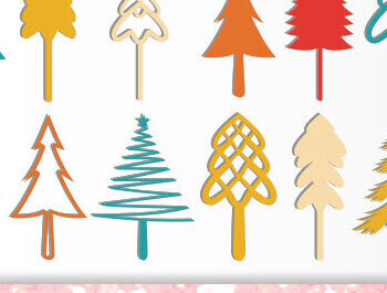 Intra απο ξύλο plywood  Χρώμα wenge 3mm-4mm πάχος - Πακέτο σχεδίασης Χριστουγεννιάτικου Δέντρου Δίασταση 20x25 cm INTRAFABR-107494522 - Image 1