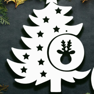 Intra απο ξύλο plywood  Χρώμα wenge 3mm-4mm πάχος - Χριστουγεννιάτικου Δέντρου Laser and Cricut Δίασταση 15x15 cm INTRAFABR-104389525