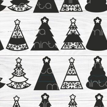 Intra απο ξύλο plywood Χρώμα wenge 3mm-4mm πάχος - Χριστουγεννιάτικο Δέντρο , Κοπής Laser Δίασταση 6x6 cm INTRAFABR-104389607 - Image 7