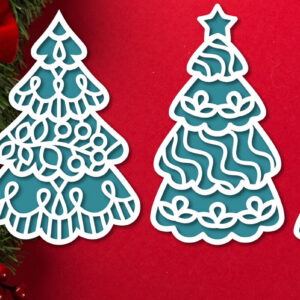 Intra απο ξύλο plywood  Χρώμα wenge 3mm-4mm πάχος - Χαρτόκοψη Χριστουγεννιάτικου Δέντρου Δίασταση 12x12 cm INTRAFABR-104389662