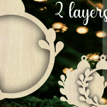 Intra απο ξύλο plywood  Χρώμα wenge 3mm-4mm πάχος - Αρχεία κομμένα με λέιζερ για χριστουγεννιάτικο δέντρο Δίασταση 6x6 cm INTRAFABR-104189416 - Image 1