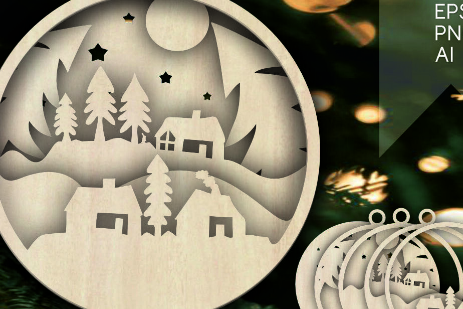 Intra απο ξύλο plywood  Χρώμα wenge 3mm-4mm πάχος - Αρχεία κομμένα με λέιζερ για χριστουγεννιάτικο δέντρο Δίασταση 6x6 cm INTRAFABR-105764491