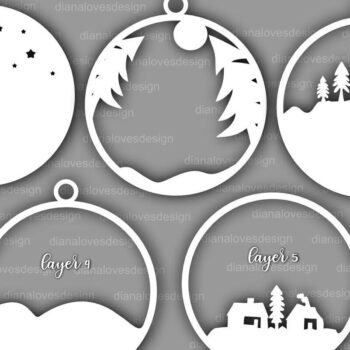 Intra απο ξύλο plywood  Χρώμα wenge 3mm-4mm πάχος - Αρχεία κομμένα με λέιζερ για χριστουγεννιάτικο δέντρο Δίασταση 6x6 cm INTRAFABR-105764491 - Image 6