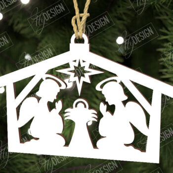 Intra απο ξύλο plywood Χρώμα wenge 3mm-4mm πάχος - Παιχνίδι Χριστουγεννιάτικου Δέντρου | Σκηνή της Γέννησης |CNC Δίασταση 6x6 cm INTRAFABR-105764490 - Image 1