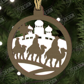 Intra απο ξύλο plywood Χρώμα wenge 3mm-4mm πάχος - Παιχνίδι Χριστουγεννιάτικου Δέντρου | Σκηνή της Γέννησης |CNC Δίασταση 6x6 cm INTRAFABR-82416697 - Image 1