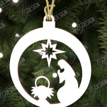 Intra απο ξύλο plywood Χρώμα wenge 3mm-4mm πάχος - Παιχνίδι Χριστουγεννιάτικου Δέντρου | Σκηνή της Γέννησης |CNC Δίασταση 6x6 cm INTRAFABR-103829726 - Image 1