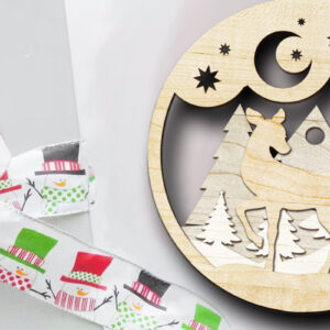 Intra απο ξύλο plywood  Χρώμα wenge 3mm-4mm πάχος - Στολίδι για το Χριστουγεννιάτικο Δέντρο, Πολυστρωματικό Δίασταση 4x4 cm INTRAFABR-124575739