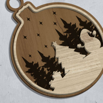 Intra απο ξύλο plywood  Χρώμα wenge 3mm-4mm πάχος - Παιχνίδι Χριστουγεννιάτικου Δέντρου, Στολίδι Χιονάνθρωπος Δίασταση 4x4 cm INTRAFABR-104158913 - Image 2