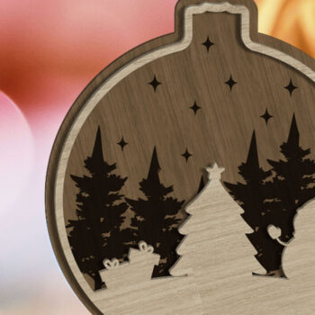 Intra απο ξύλο plywood  Χρώμα wenge 3mm-4mm πάχος - Παιχνίδι Χριστουγεννιάτικου Δέντρου, Στολίδι Χιονάνθρωπος Δίασταση 4x4 cm INTRAFABR-104158913 - Image 3