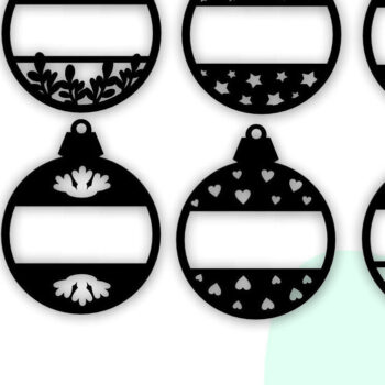 Intra απο ξύλο plywood  Χρώμα wenge 3mm-4mm πάχος - Χριστουγεννιάτικο Δέντρο Παιχνίδια Μπιχλιμπίδι Κόψιμο με λέιζερ Δίασταση 6x6 cm INTRAFABR-104163939 - Image 2