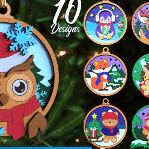 Intra απο ξύλο plywood  Χρώμα wenge 3mm-4mm πάχος - Πακέτο παιχνιδιών Χριστουγεννιάτικου Δέντρου | Αργία Δίασταση 15x15 cm INTRAFABR-104158664