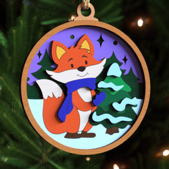 Intra απο ξύλο plywood  Χρώμα wenge 3mm-4mm πάχος - Πακέτο παιχνιδιών Χριστουγεννιάτικου Δέντρου | Αργία Δίασταση 15x15 cm INTRAFABR-104158664 - Image 2