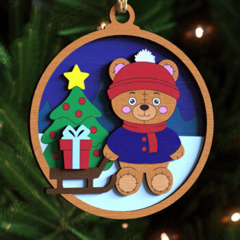 Intra απο ξύλο plywood  Χρώμα wenge 3mm-4mm πάχος - Πακέτο παιχνιδιών Χριστουγεννιάτικου Δέντρου | Αργία Δίασταση 15x15 cm INTRAFABR-104158664 - Image 5