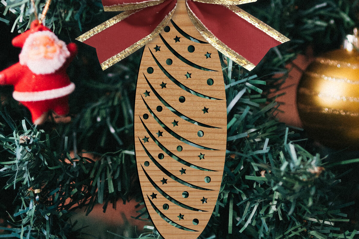 Intra απο ξύλο plywood  Χρώμα wenge 3mm-4mm πάχος - Παιχνίδια Χριστουγεννιάτικου Δέντρου Δίασταση 15x15 cm INTRAFABR-79427880