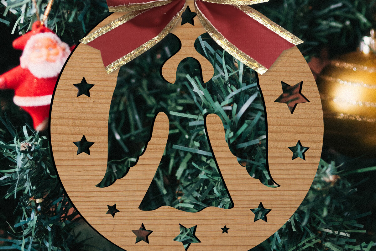 Intra απο ξύλο plywood  Χρώμα wenge 3mm-4mm πάχος - Παιχνίδια Χριστουγεννιάτικου Δέντρου Δίασταση 15x15 cm INTRAFABR-80041919