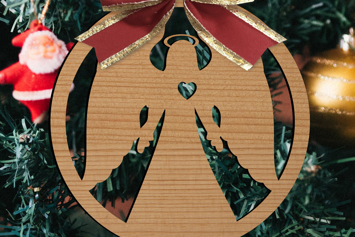 Intra απο ξύλο plywood  Χρώμα wenge 3mm-4mm πάχος - Παιχνίδια Χριστουγεννιάτικου Δέντρου Δίασταση 15x15 cm INTRAFABR-80042426