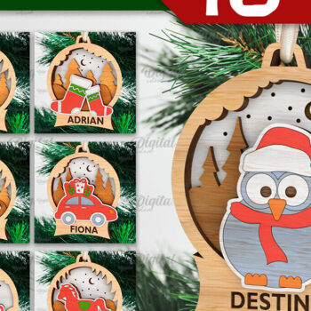 Intra απο ξύλο plywood  Χρώμα wenge 3mm-4mm πάχος - Πακέτο κοπής με λέιζερ παιχνιδιών χριστουγεννιάτικου δέντρου Δίασταση 15x15 cm INTRAFABR-79859629 - Image 1