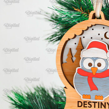 Intra απο ξύλο plywood  Χρώμα wenge 3mm-4mm πάχος - Πακέτο κοπής με λέιζερ παιχνιδιών χριστουγεννιάτικου δέντρου Δίασταση 15x15 cm INTRAFABR-79859629 - Image 3