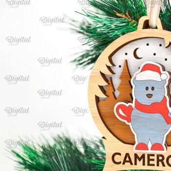 Intra απο ξύλο plywood  Χρώμα wenge 3mm-4mm πάχος - Πακέτο κοπής με λέιζερ παιχνιδιών χριστουγεννιάτικου δέντρου Δίασταση 15x15 cm INTRAFABR-79859629 - Image 4