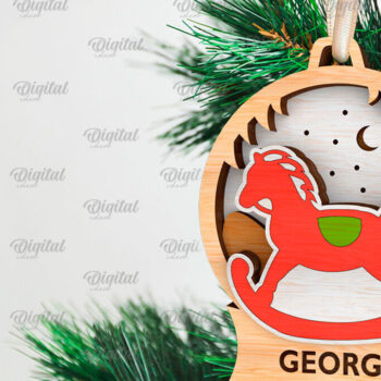 Intra απο ξύλο plywood  Χρώμα wenge 3mm-4mm πάχος - Πακέτο κοπής με λέιζερ παιχνιδιών χριστουγεννιάτικου δέντρου Δίασταση 15x15 cm INTRAFABR-79859629 - Image 5