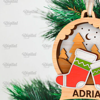 Intra απο ξύλο plywood  Χρώμα wenge 3mm-4mm πάχος - Πακέτο κοπής με λέιζερ παιχνιδιών χριστουγεννιάτικου δέντρου Δίασταση 15x15 cm INTRAFABR-79859629 - Image 11