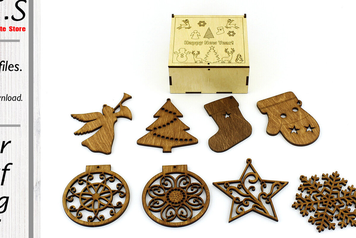 Intra απο ξύλο plywood  Χρώμα wenge 3mm-4mm πάχος - Παιχνίδια Χριστουγεννιάτικου Δέντρου. κοπής με λέιζερ. Δίασταση 9x9 cm INTRAFABR-79859820