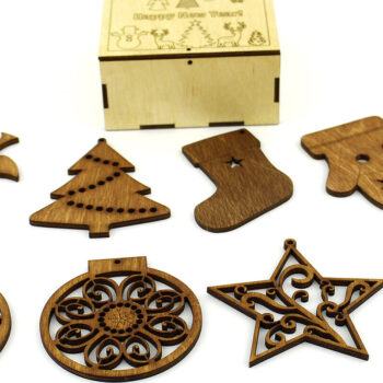 Intra απο ξύλο plywood Χρώμα wenge 3mm-4mm πάχος - Παιχνίδια Χριστουγεννιάτικου Δέντρου. κοπής με λέιζερ. Δίασταση 9x9 cm INTRAFABR-79859820 - Image 7